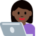 Woman technologist (dark skin tone) 👩🏿💻