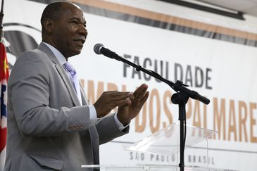 Rovena Rosa/Agência Brasil O reitor da Faculdade Zumbi dos Palmares e fundador da ONG Afrobras, José Vicente, fala durante o lançamento da Virada da Consciência, que ocorrerá entre os dias 18 e 20 de novembro, em São Paulo.