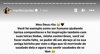 Publicação nos stories do Instagram