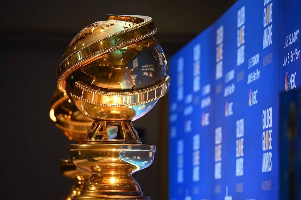 Estatueta do Globo de Ouro em foto de 2019