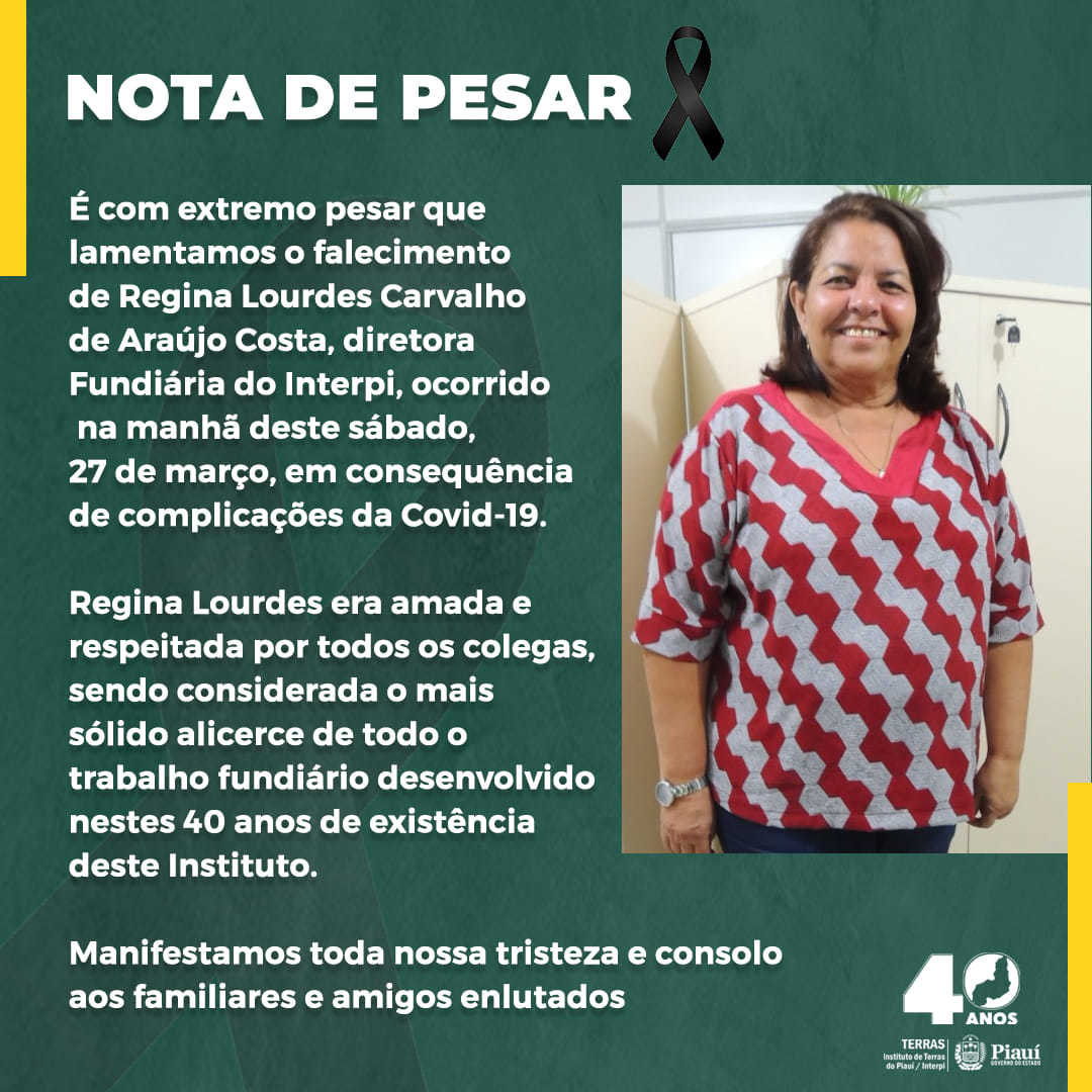 Diretora do Interpi morre de Covid-19