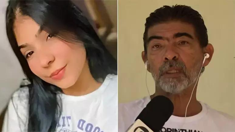 Vitória Regina de Sousa e seu pai, Carlos Alberto Souza