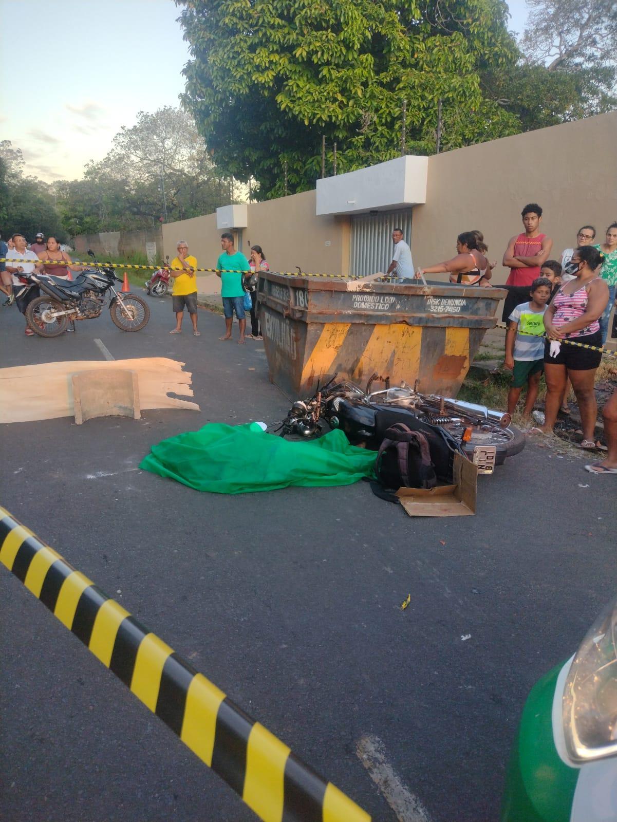 Pai morreu no local do acidente