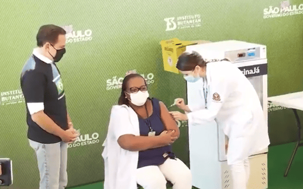 Primeira vacinação Covid em São Paulo