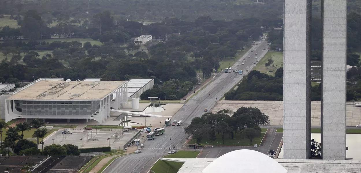 Palácio do Planalto e Congresso Nacional, em Brasília