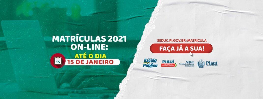 Matrículas on-line na rede estadual seguem até 15 de janeiro