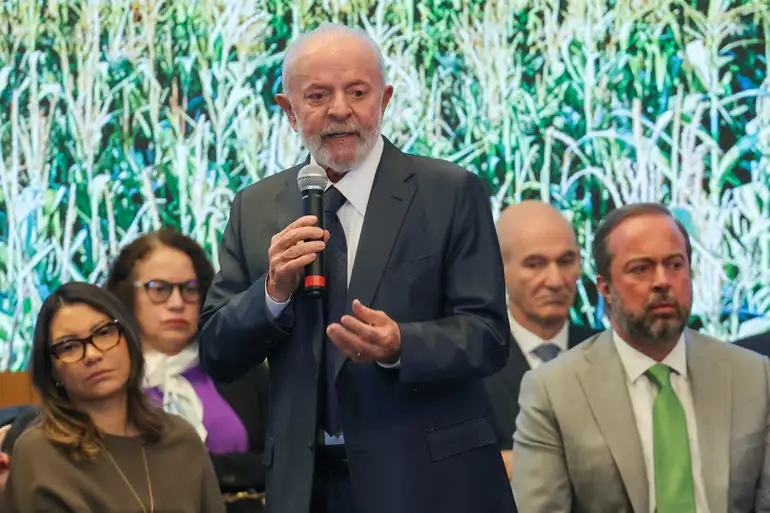 O presidente Lula durante o lançamento da Política Nacional de Transição Energética