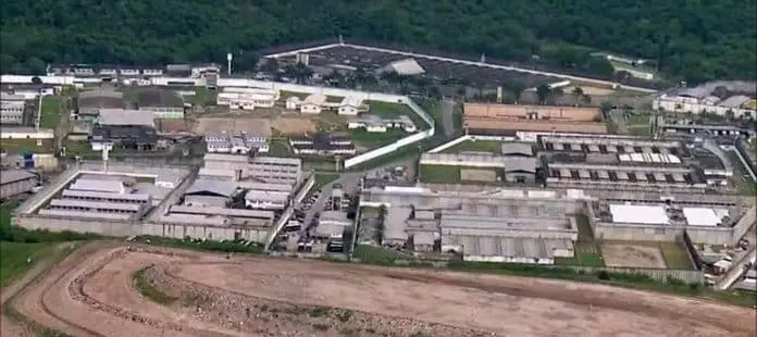 Vista do Complexo Penitenciário de Gericinó, em Bangu