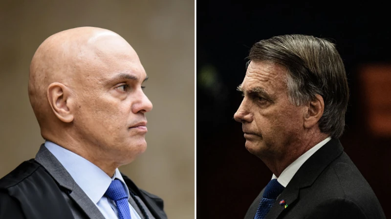 Ministro do STF, Alexandre de Moraes e ex-presidente, Jair Bolsonaro (PL)