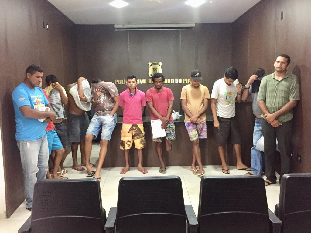 Os presos na Operação Cerco Fechado, realizada pela DICAP