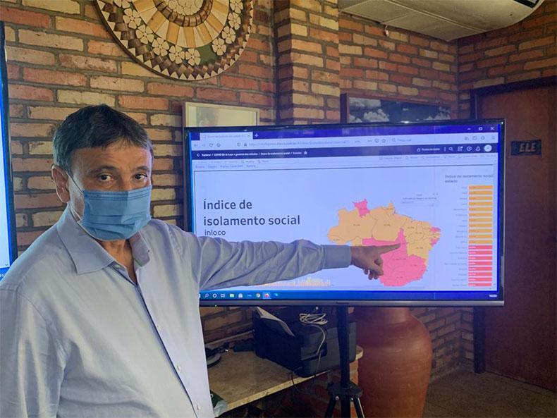 Governador comemora índice de isolamento social