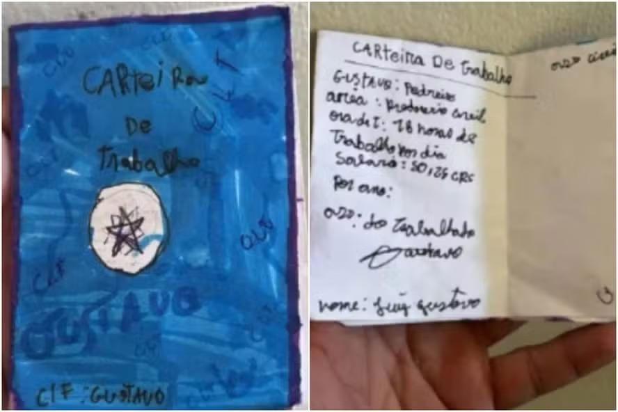 Bolsista de 9 anos em escola particular recebe “carteira de trabalho” de colegas