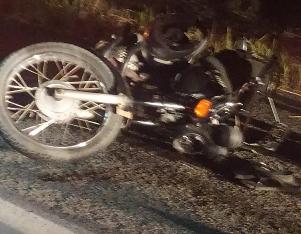 Motocicleta envolvida no acidente