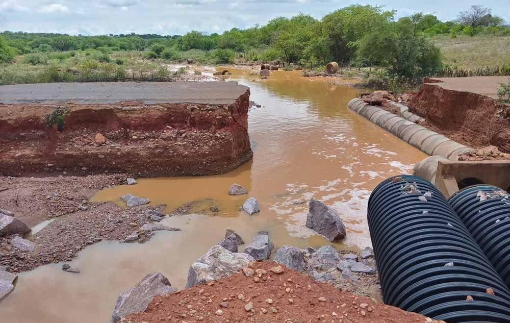 Trecho da rodovia PI 549 se rompe pela segunda vez este ano