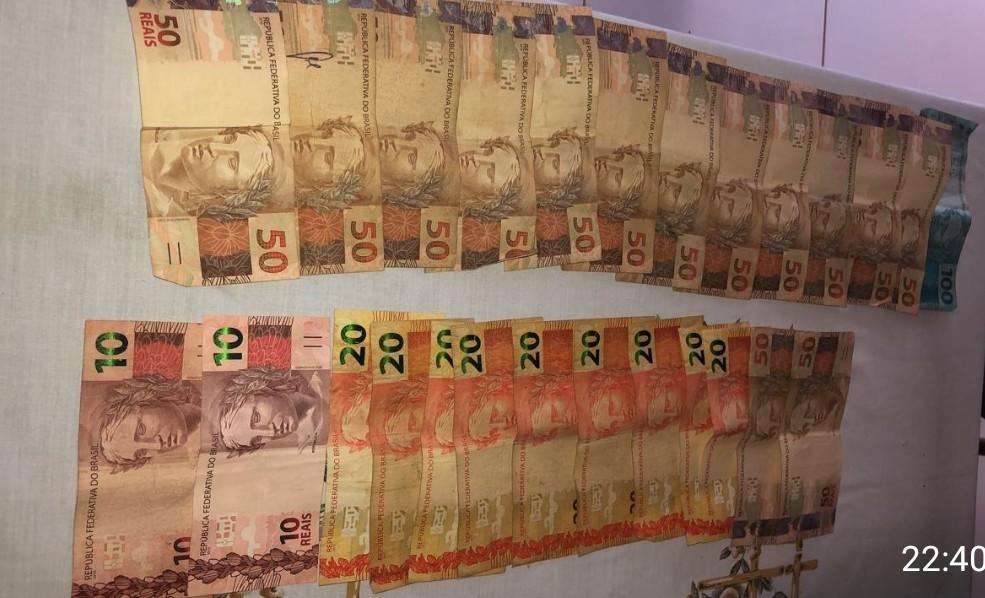 Dinheiro apreendido em Paulistana
