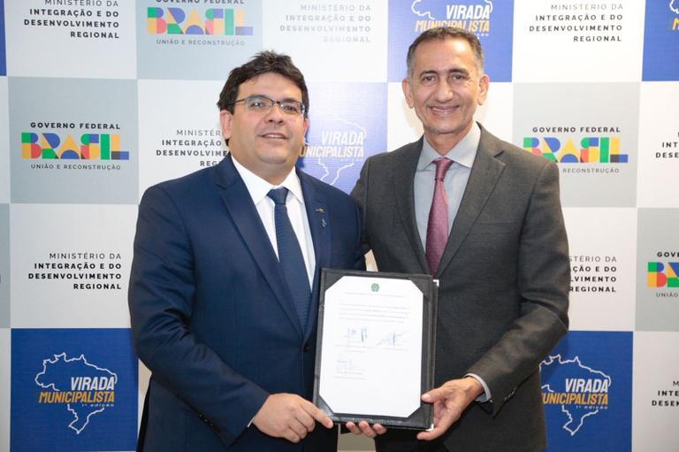 Governador Rafael Fonteles e desembargador Hilo de Almeida