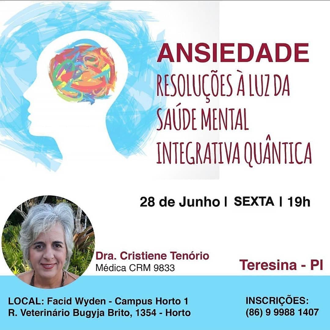 Cartaz da palestra na Facid-Wyden sobre ansiedade