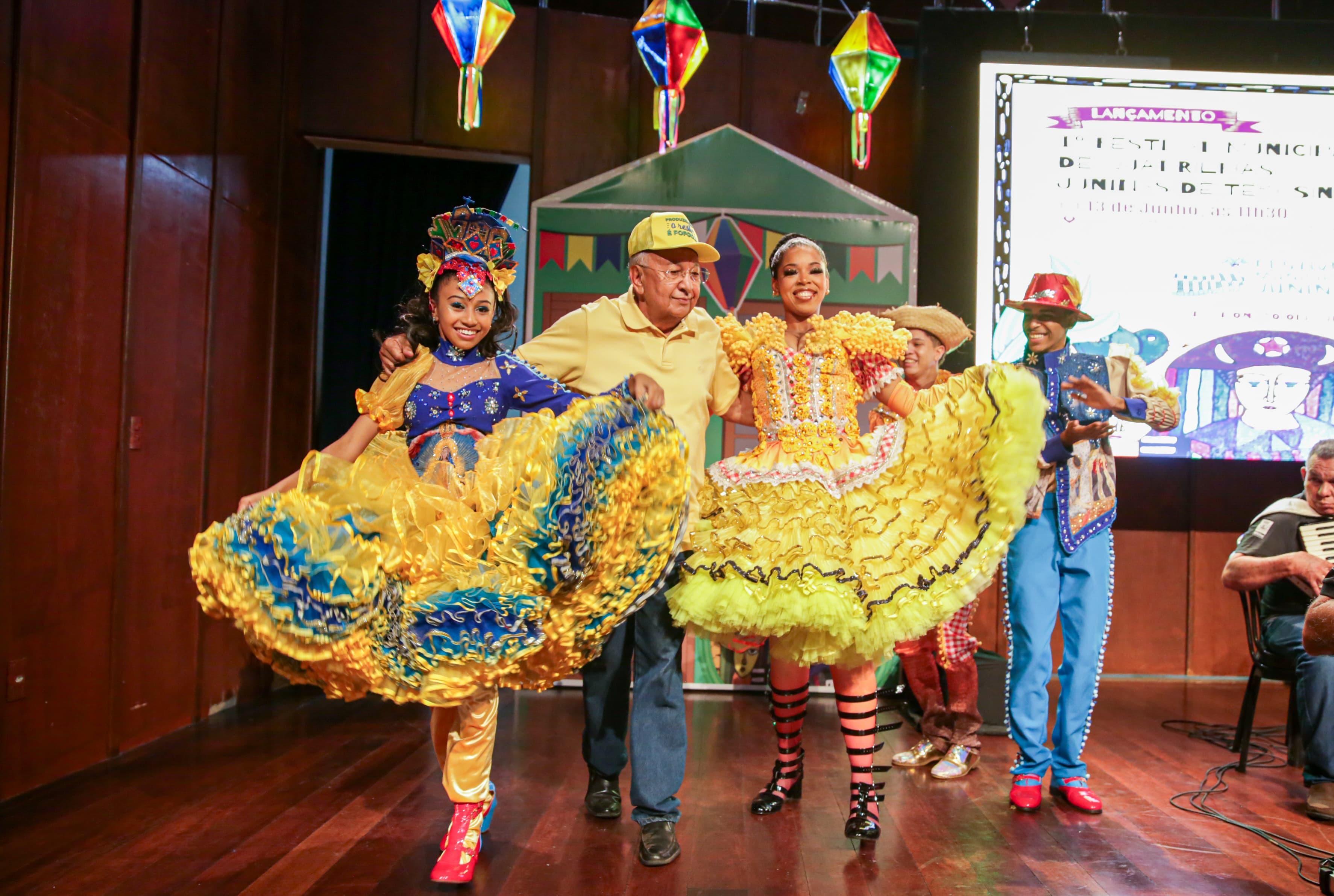 O prefeito Dr. Pessoa no lançamento do Festival Municipal Viva São João