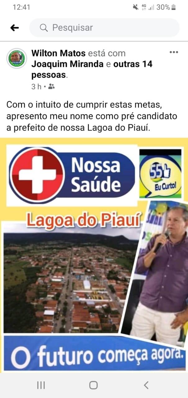 Pre- candidato com foto de outra cidade