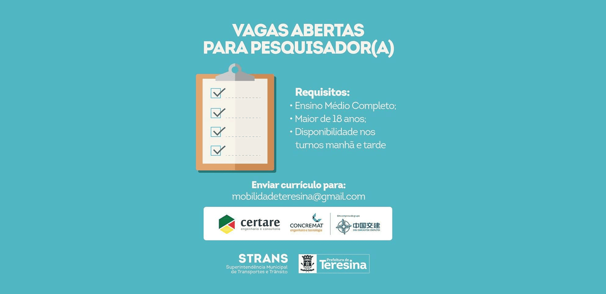 Strans contrata pesquisador para trabalhar no sistema Inthegra