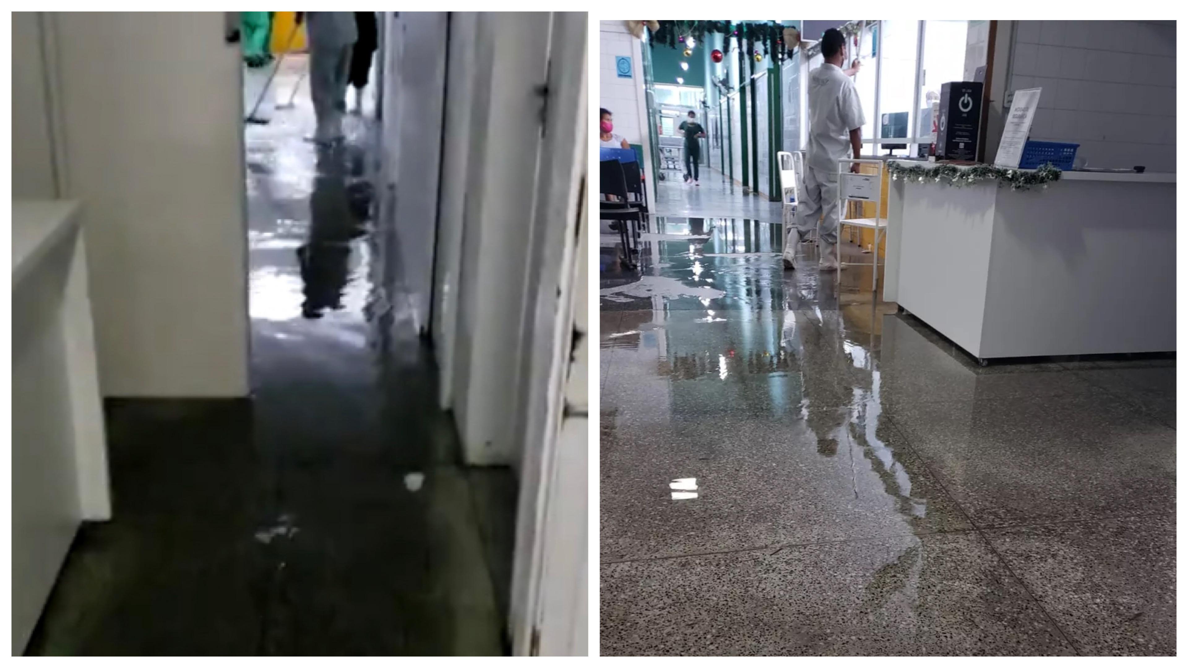Maternidade do Dirceu fica alagada após chuva