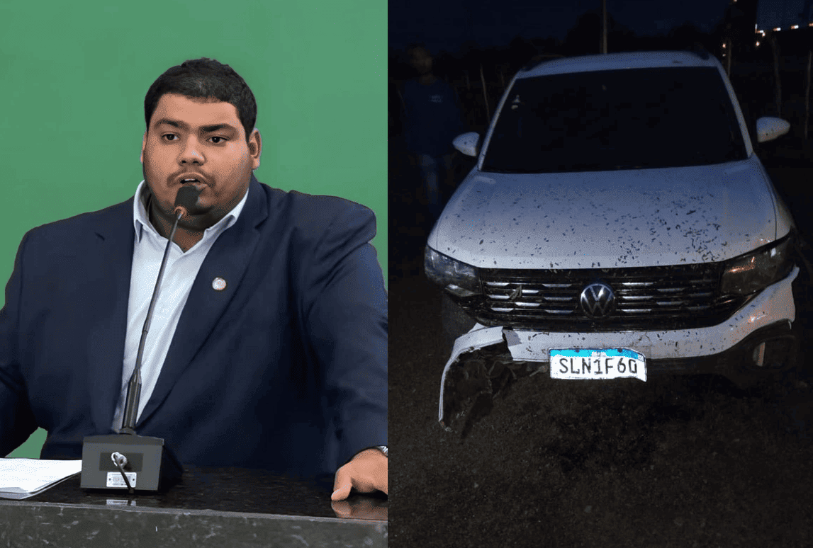 Vereador Ítalo Ibiapina sofre acidente de carro na PI-113