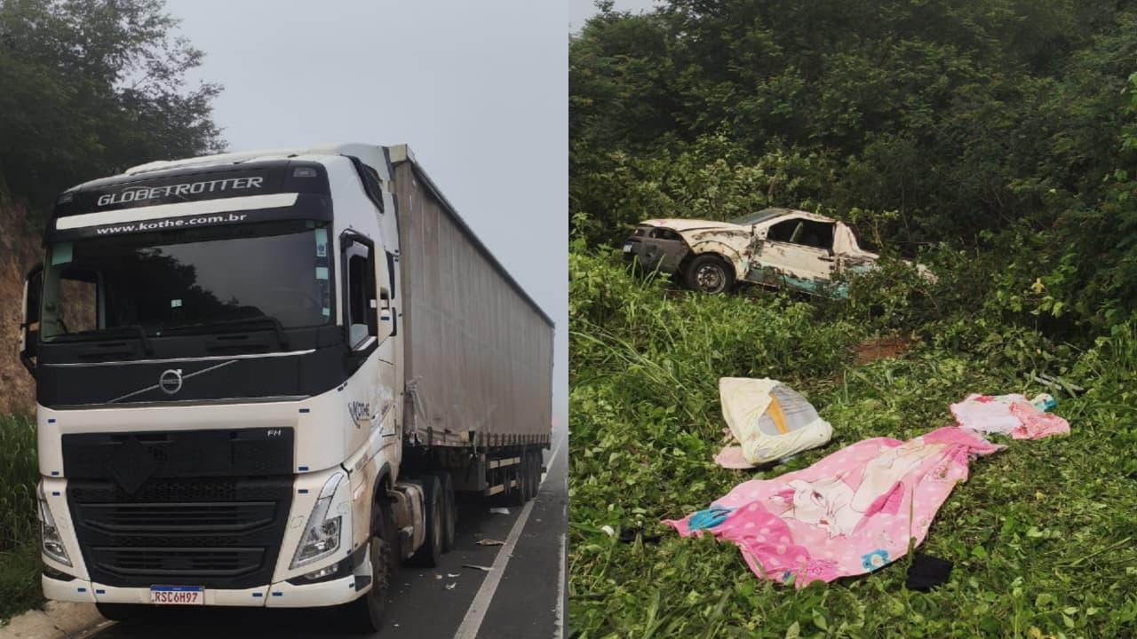 Acidente aconteceu na BR-135 e deixou uma idosa morta