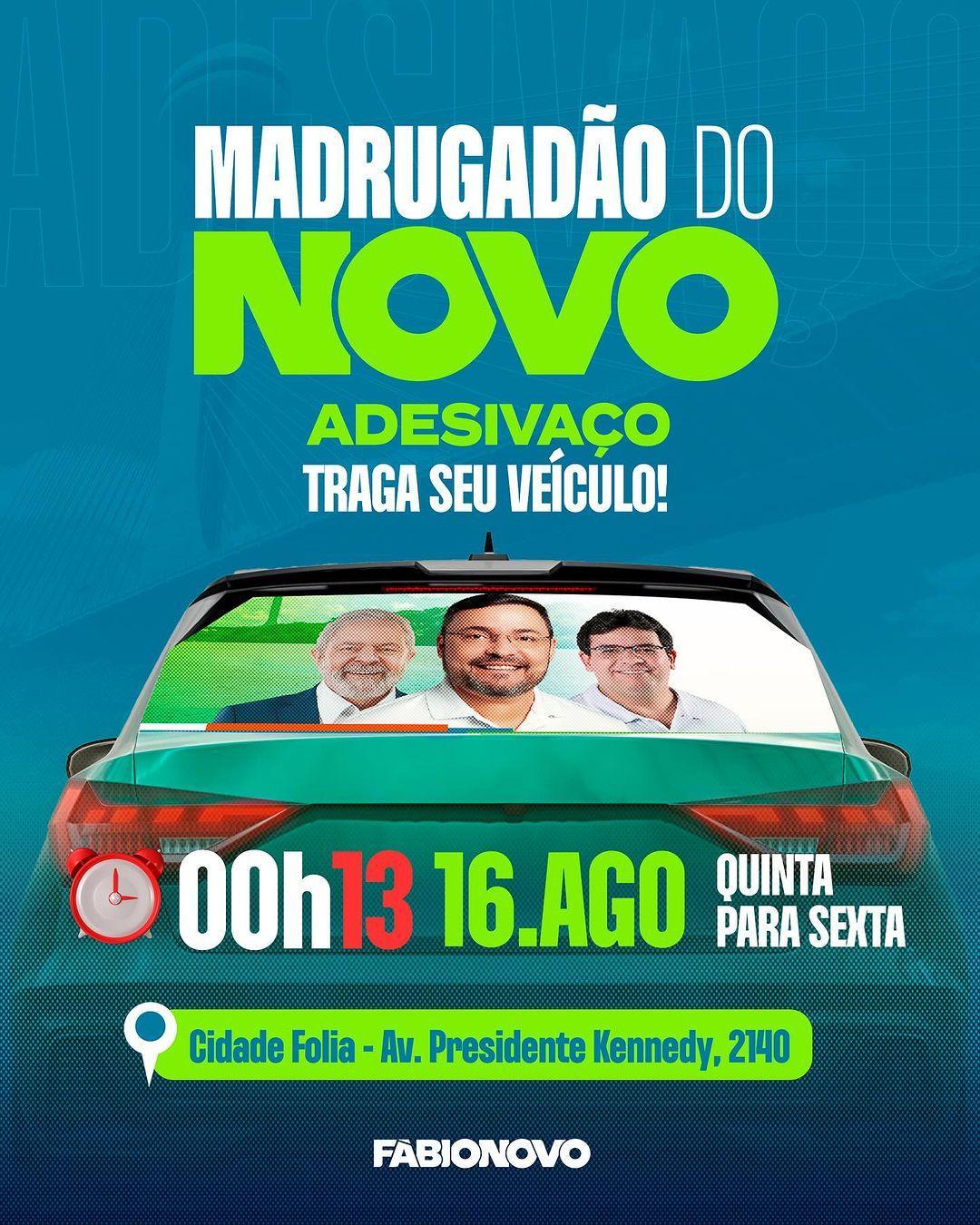 Adesivaço do candidato Fábio Novo