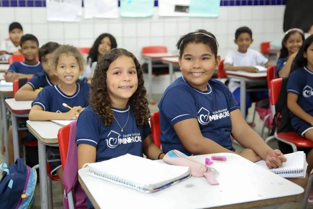 Alunos da rede municipal de educação