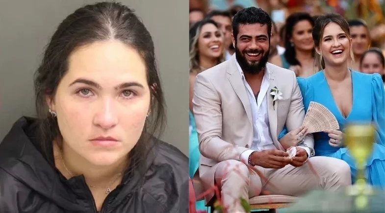 Amanda Vasconcelos, esposa do cantor Henrique, foi presa em Orlando, na Flórida, após fugir de abordagem policial.
