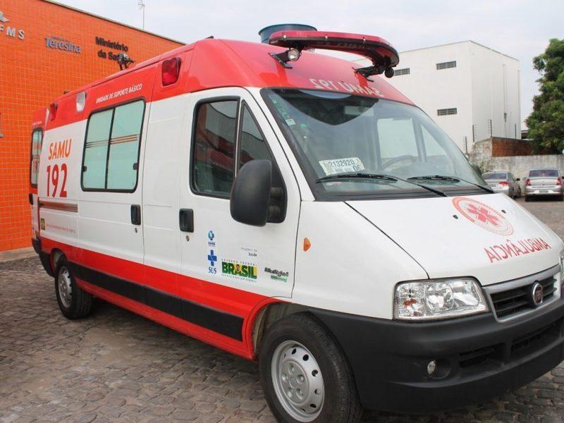 Ambulância do Samu foi acionada para atender a ocorrência