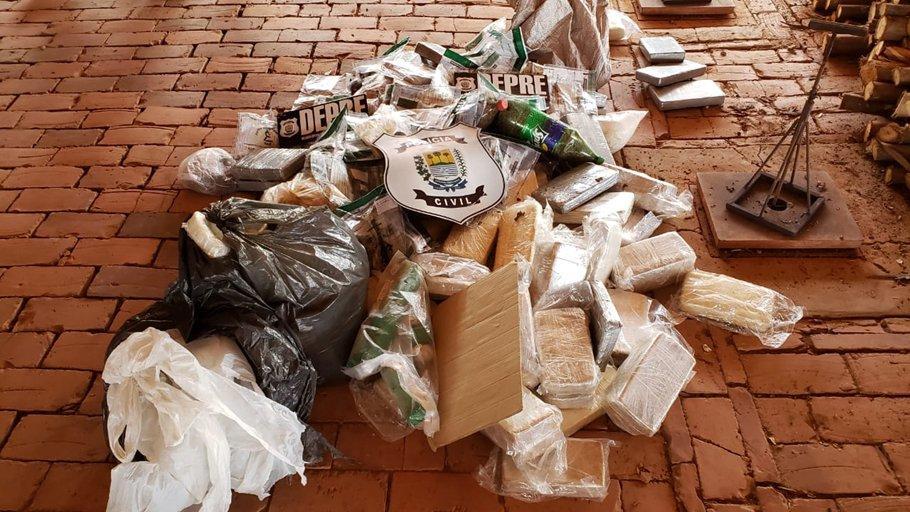 Os 170 Kg de droga antes de virar fumaça nos fornos da Cerâmica Cil