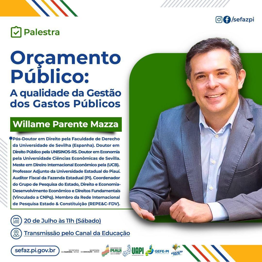 Auditor fiscal e professor Willame Mazza