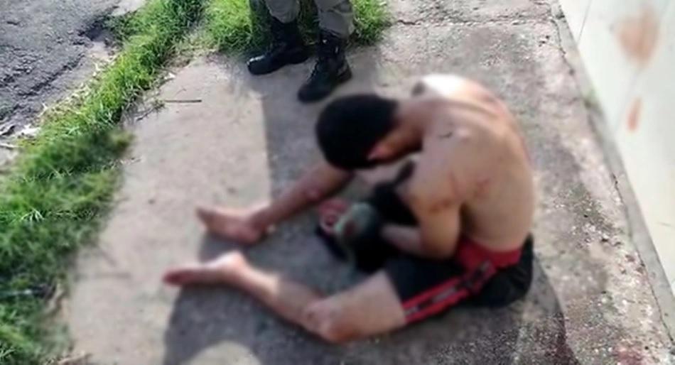 Acusado de assalto é ferido por populares