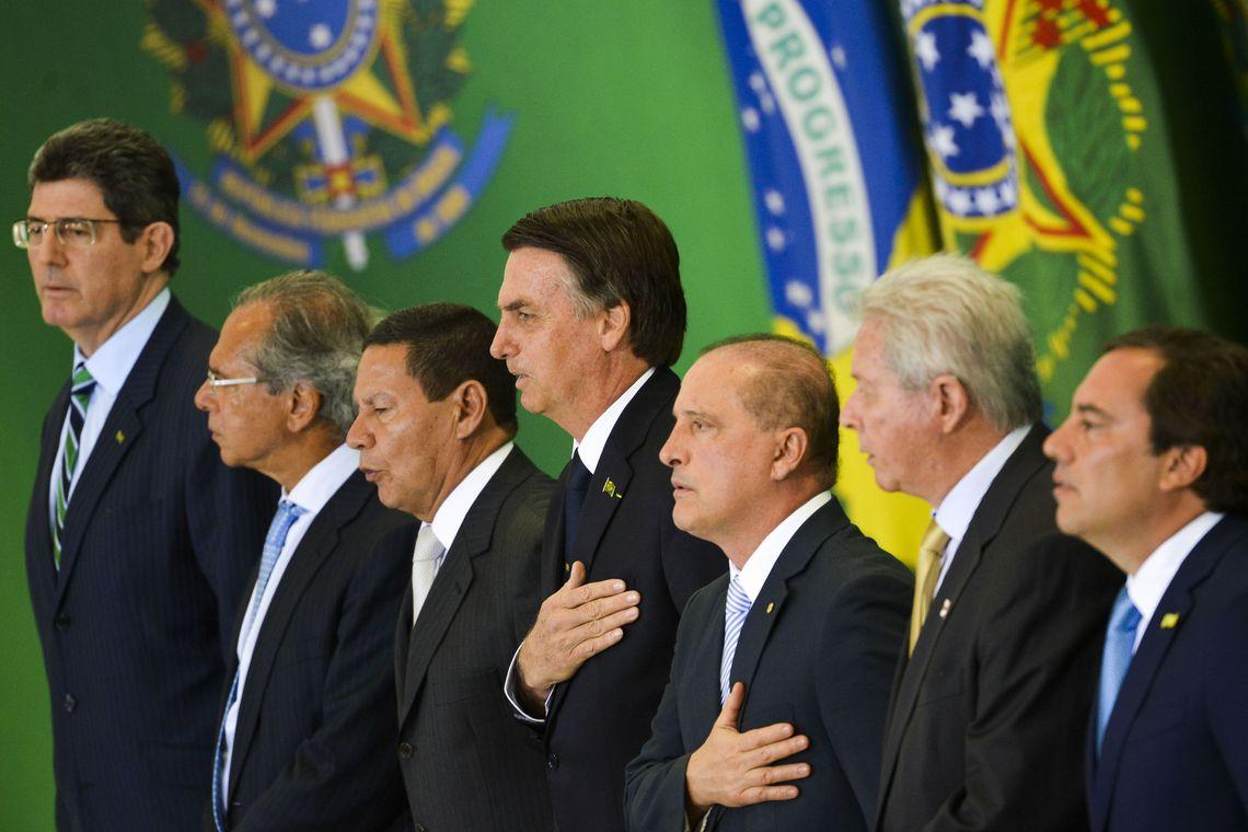 Bolsonaro e assessores