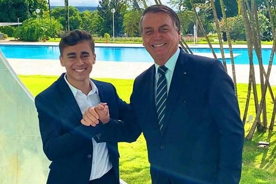 Deputado federal Nikolas Ferreira (PL-MG) e o ex-presidente Jair Bolsonaro