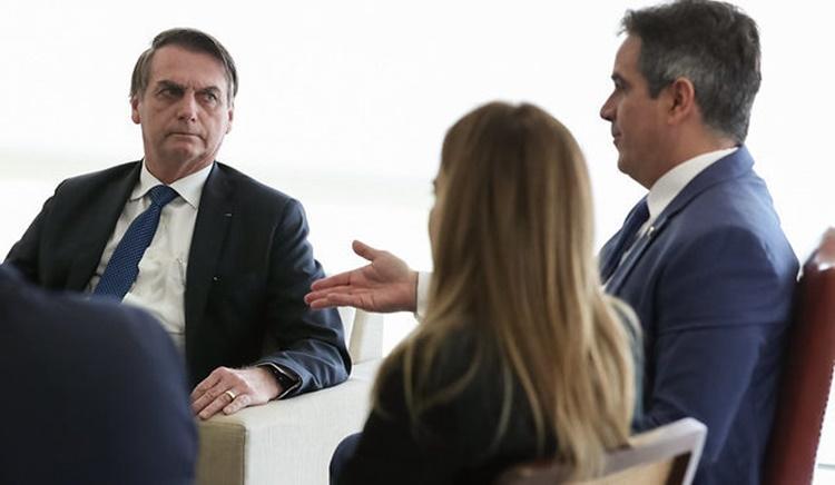 Ciro Nogueira, presidente do PP, em reunião com Bolsonaro
