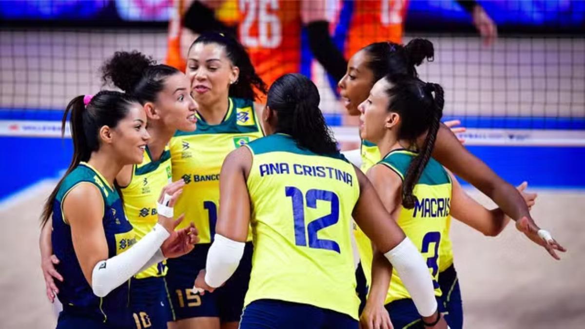 Seleção brasileira de vôlei ganhou todos os 12 jogos da VNL