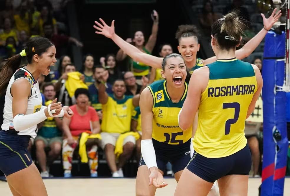 Brasil tem 100% de aproveitamento na Liga das Nações feminina de 2024