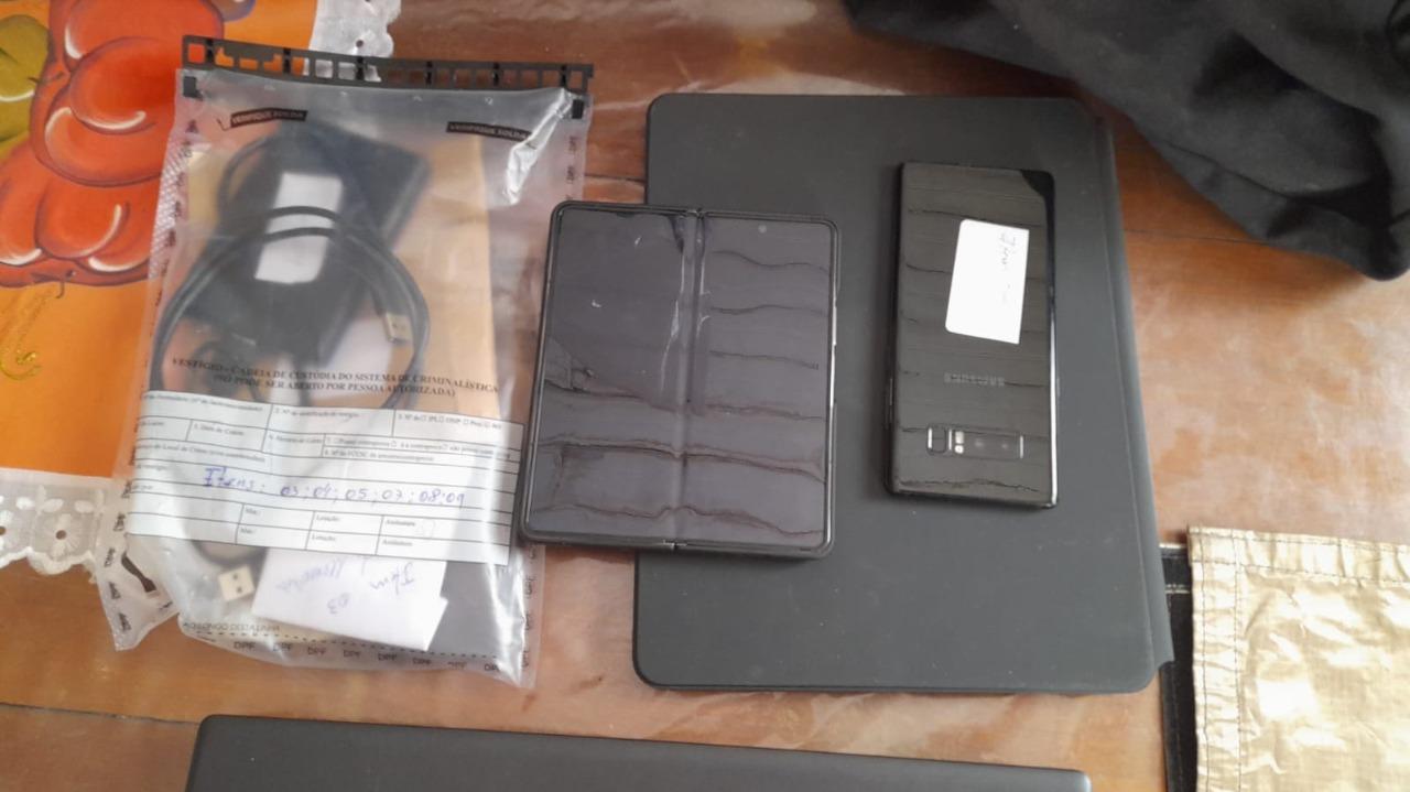 Material apreendido pela polícia