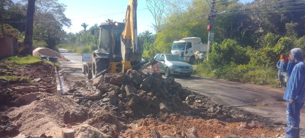 Obra de drenagem na Cacimba Velha
