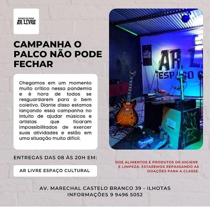 Apoio aos artistas e músicos: solidariedade pela pandemia