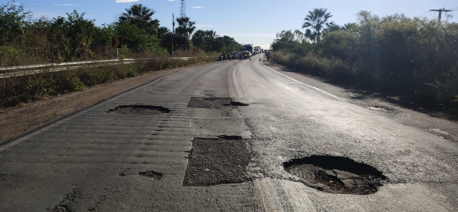 Trecho da BR 343 onde o acidente ocorreu