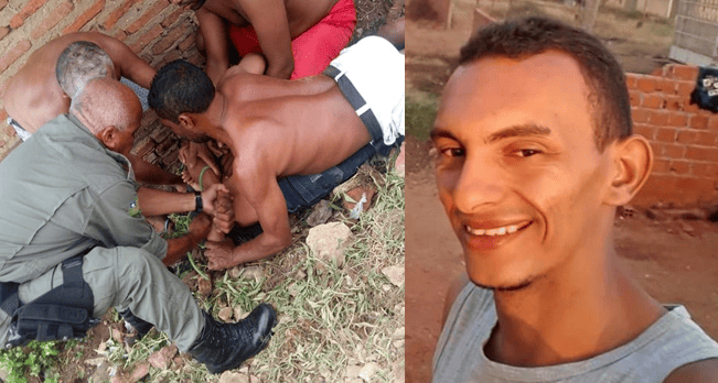 Momento que populares imobilizaram o cantor e evitaram o assassinato da ex-esposa