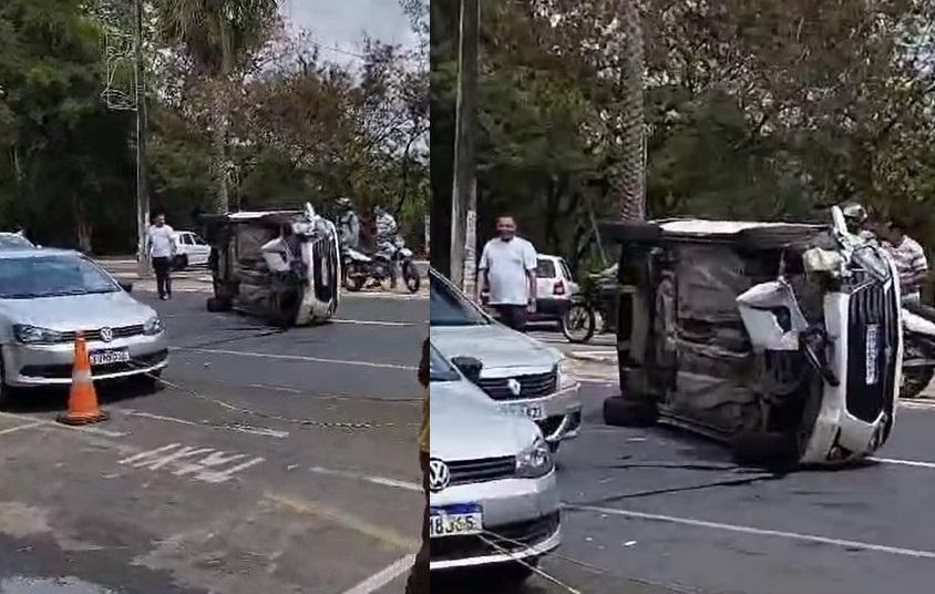 Advogado tomba carro na Av. Marechal Castelo Branco
