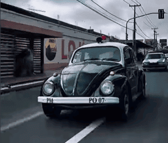 Fusca da Polícia Militar do Piauí - viatura era chamada de teteu