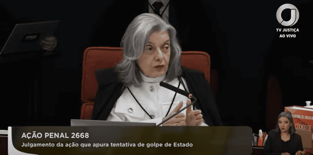 MInistra Cármem Lúcia vota a favor da condenação do ex-presidente Jair Bolsonaro