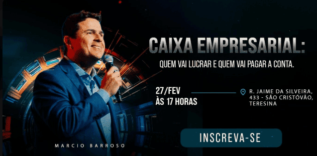 Marcio Barroso será o palestrante do evento Caixa Empresarial, que acontece no dia 27 de fevereiro, em Teresina.
