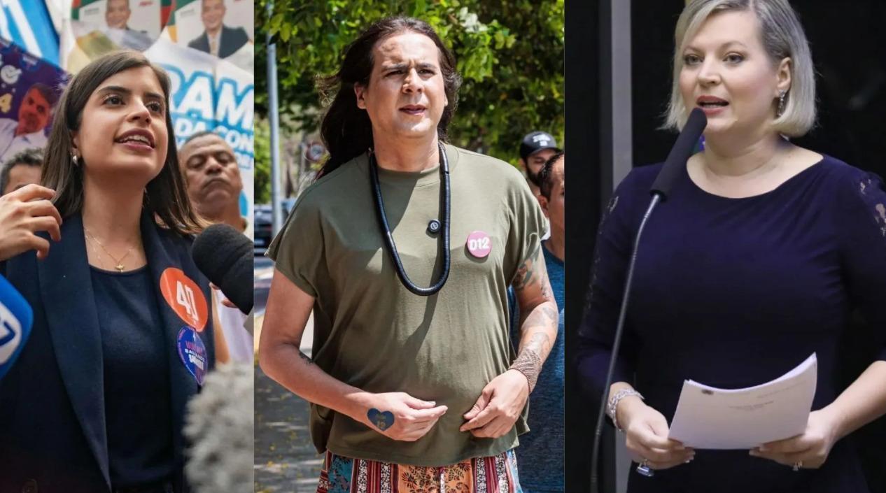 Tábata Amaral (PSB), Duda Salabert (PDT) e Joice Hasselman (Podemos) não conseguiram se eleger