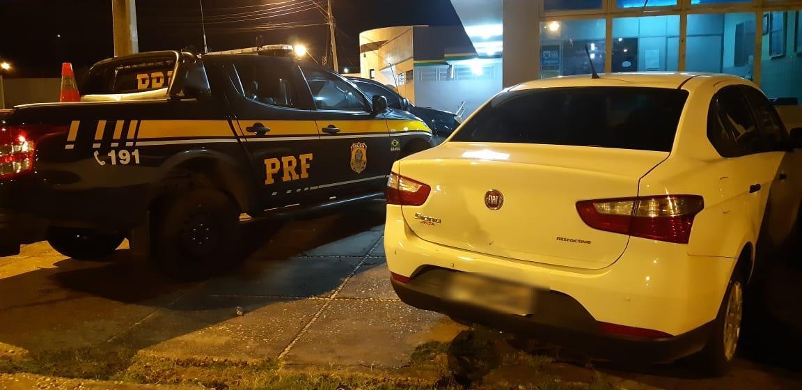 Carro usado na tentativa de fuga